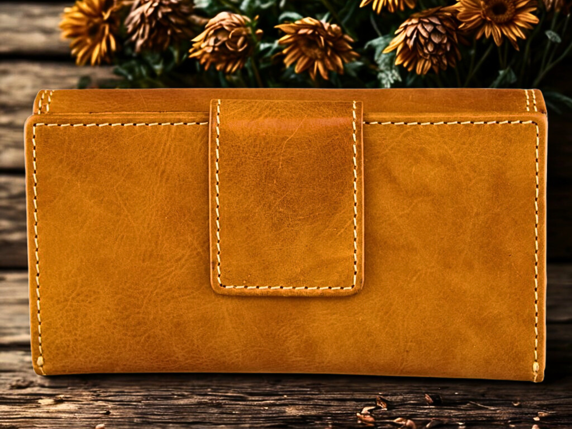 Handmade butterfly embossed leather zip-around wallet women 10 card slots phone pocket | The Leather Gift Co