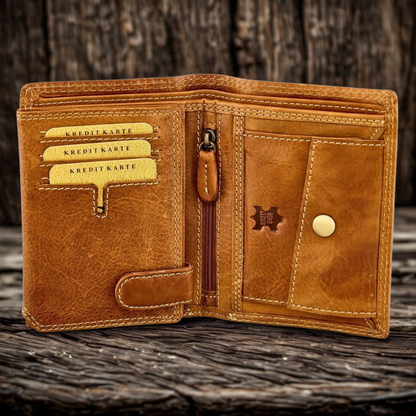Personalised leather wallet for men beautifully gift-packed and ready to give