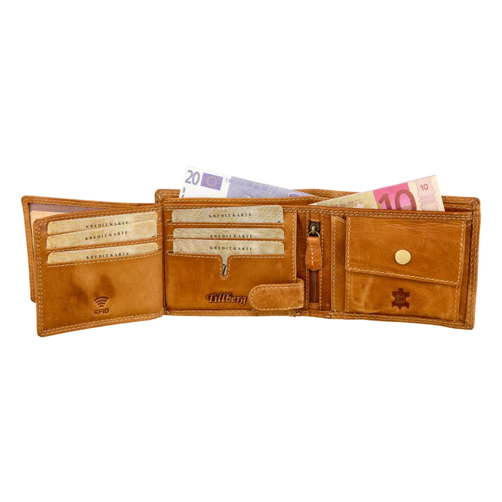 Genuine leather wallet men eagle embossed zippered pocket bill section personalized gift | The Leather Gift Co