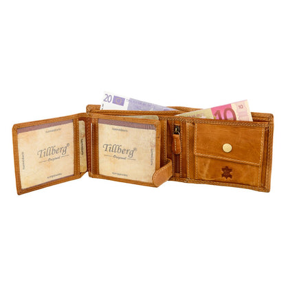 Genuine buffalo leather men's wallet motorcycle embossed card holder gift