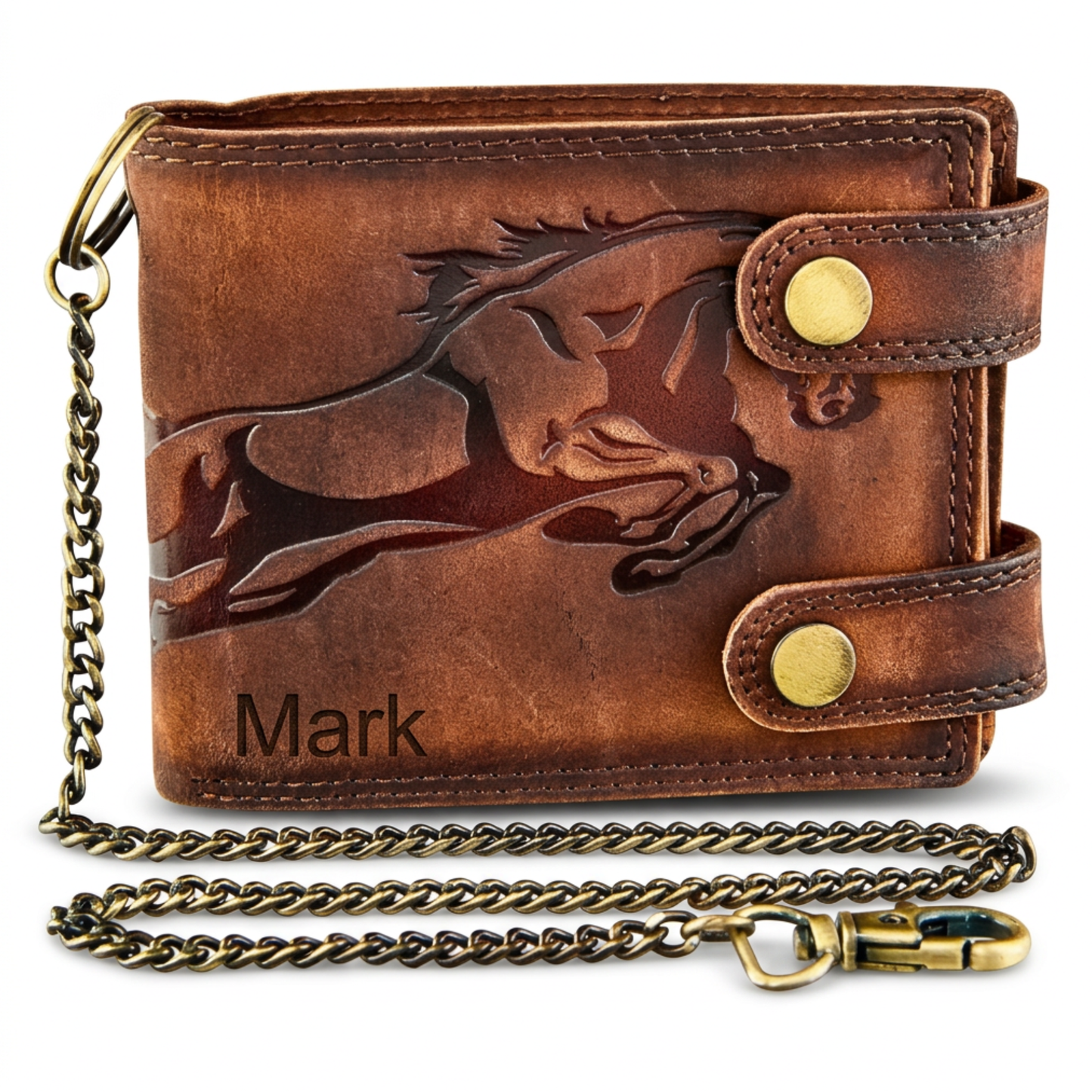 Personalised RFID Water Buffalo Bifold Wallet for Men | Leather Anniversary Gift