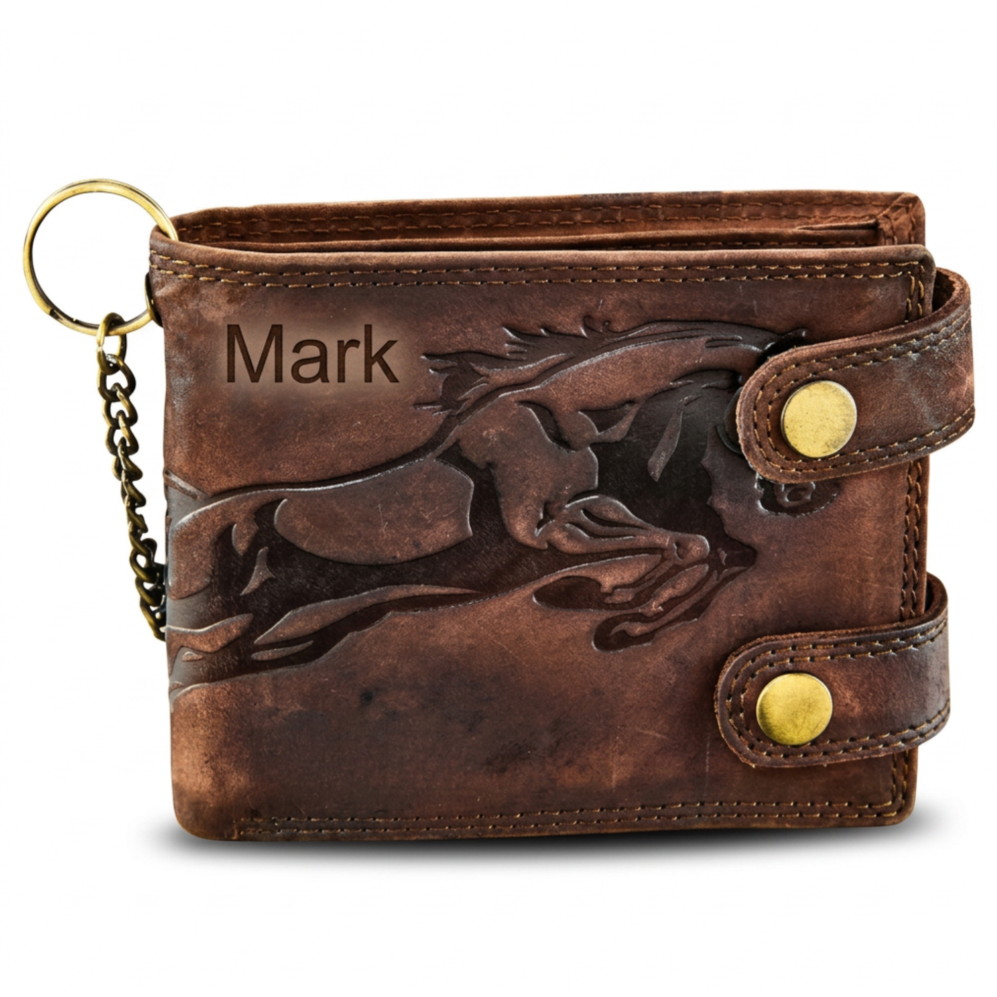 Personalised RFID Water Buffalo Bifold Wallet for Men | Leather Anniversary Gift