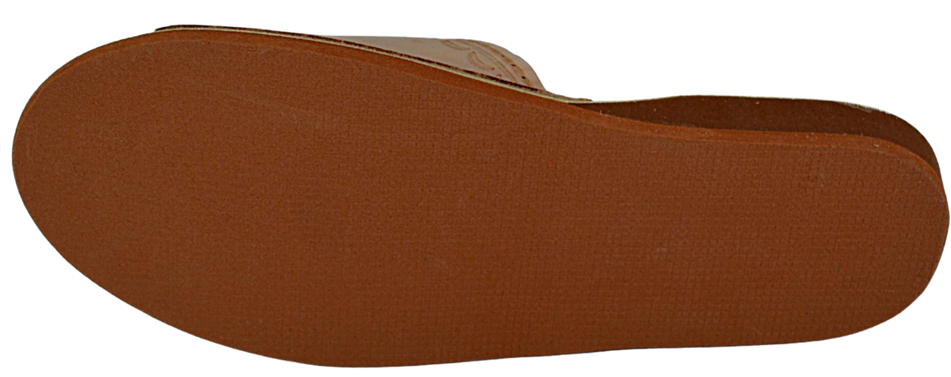 Close-up of soft sheepskin leather upper on women's traditional handmade indoor sandals - The Leather Gift Co