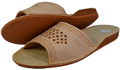 Anti-slip EVA rubber outsole of women's traditional sheepskin leather barefoot mules - The Leather Gift Co