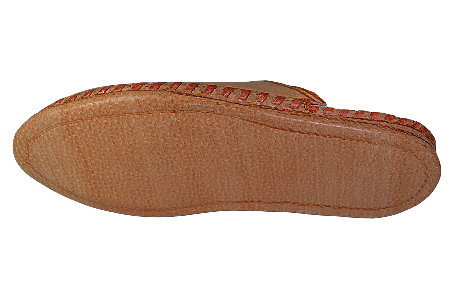 Close-up of floral design on women's thick genuine leather traditional house slippers, Poland - The Leather Gift Co