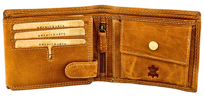Personalized men's leather wallet rider motorcycle embossed coin pocket gift for him