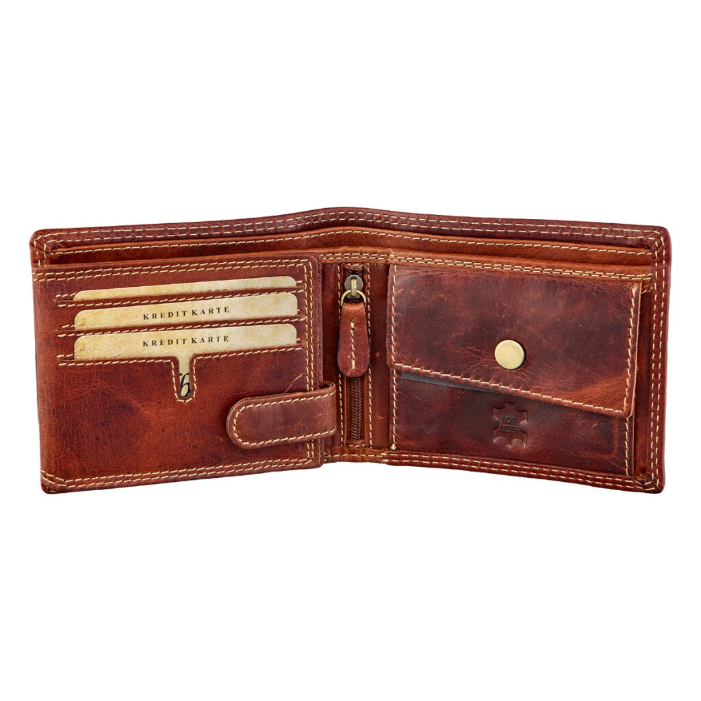 Personalized brown leather wallet for men engraving gift for dad birthday