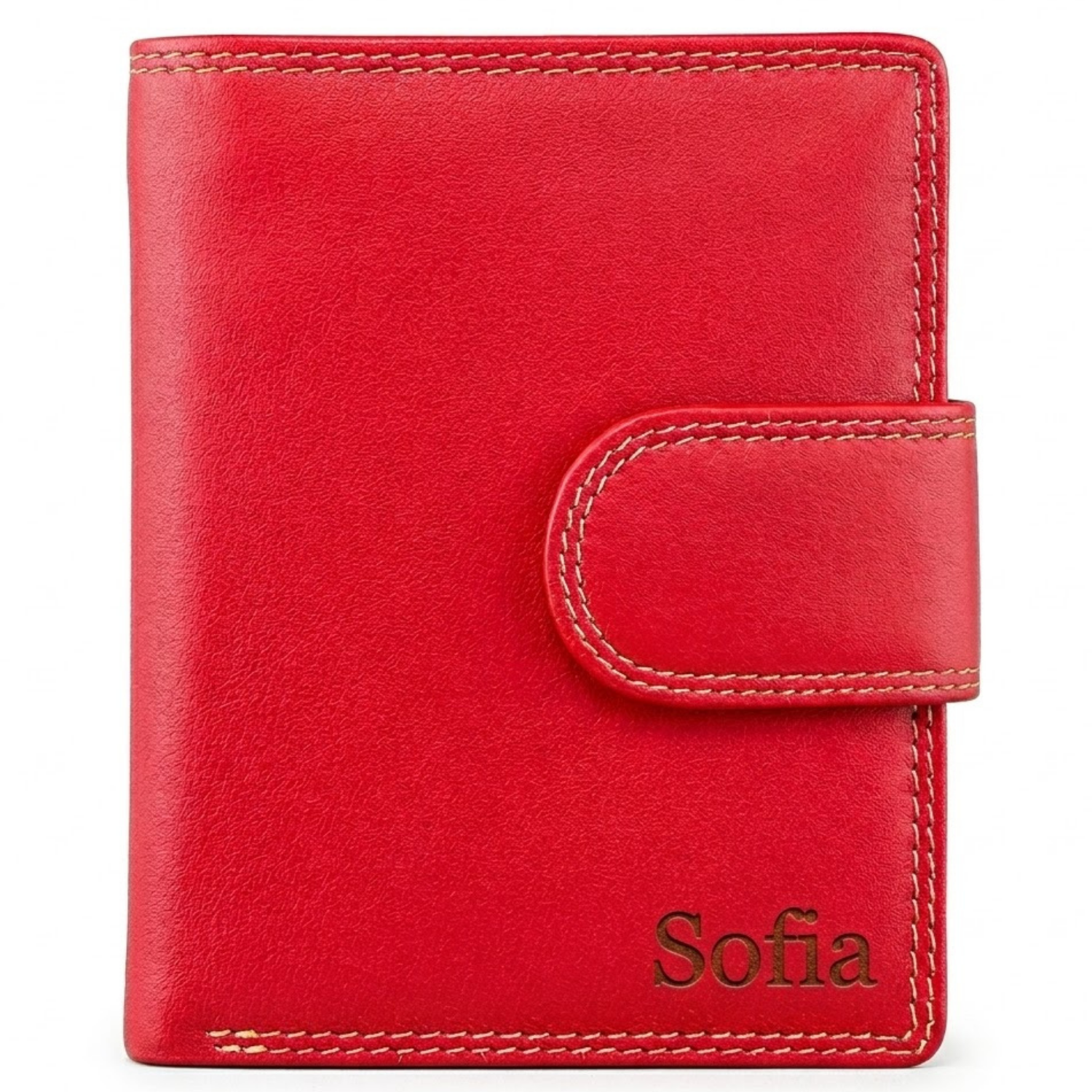 RFID blocking leather purse for women – multicolour trifold design