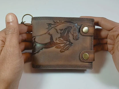 Personalised RFID Water Buffalo Bifold Wallet for Men | Leather Anniversary Gift