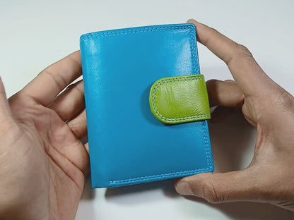 Personalised RFID Leather Trifold Purse for Women | Gift Handmade Poland
