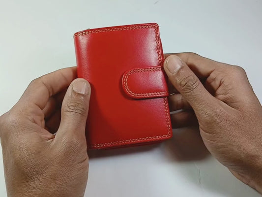 Personalised RFID Leather Zip-Around Wallet for Women | Handmade Gift for Her